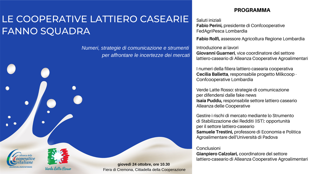 Latte, le cooperative fanno squadra