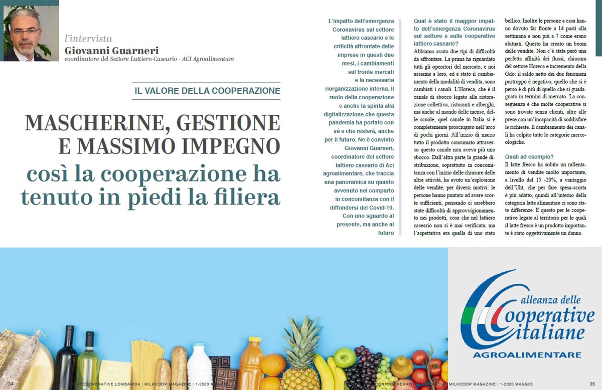 Guarneri: la cooperazione ha tenuto in piedi la filiera agroalimentare