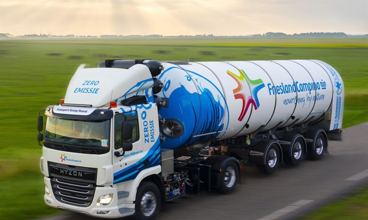 FrieslandCampina, in strada camion a idrogeno per il trasporto del latte